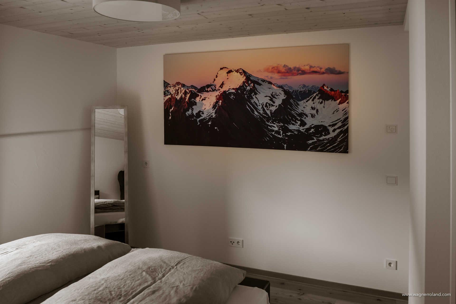 Motiv "Grabspitze/Pfunderer Joch" (Leinwand, 200x100cm) - Ferienwohnung, Steirerhof, Wiesen