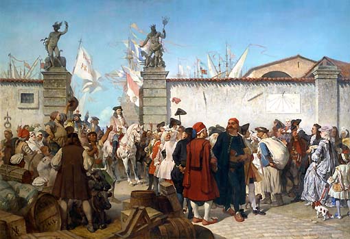 Cesare Dell'Acqua, La proclamazione del Porto franco, 1856  (Museo Revoltella)