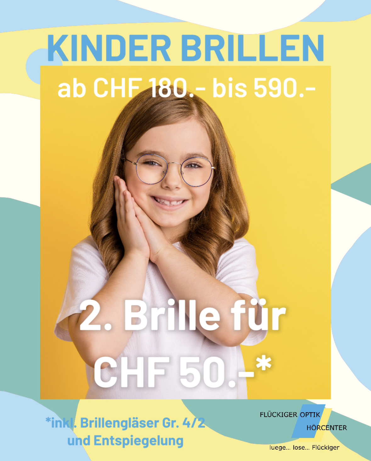 2. Kinderbrille inkl. Brillengläser ab CHF 50.-*