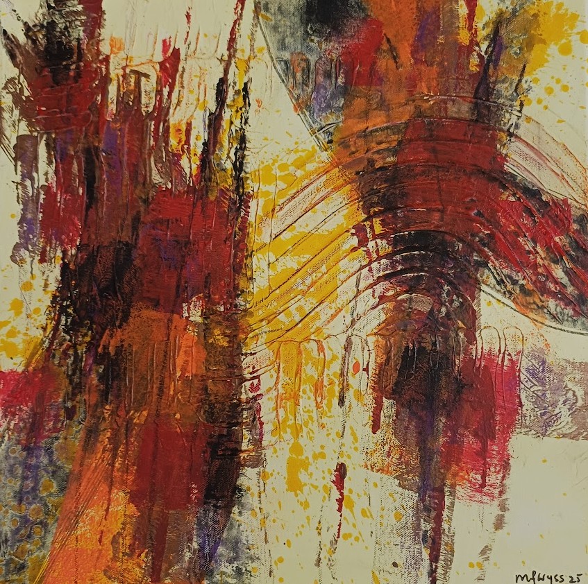 Michael F.Wyss, Eine Entscheidung treffen, , 40x40cm, 2025