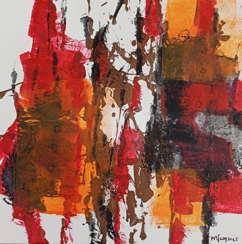 Michael F.Wyss, Frei herum, 40x40cm, 2025