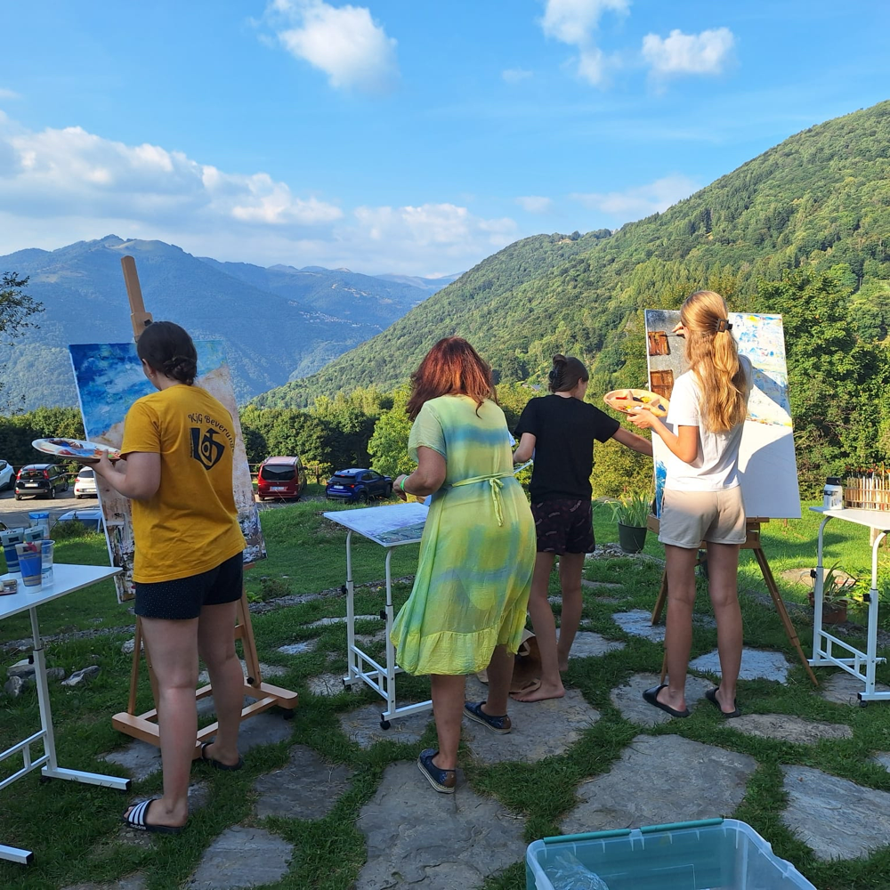 Malreise zum Comer See bei super Wetter und toller Aussicht🫶🇮🇹
