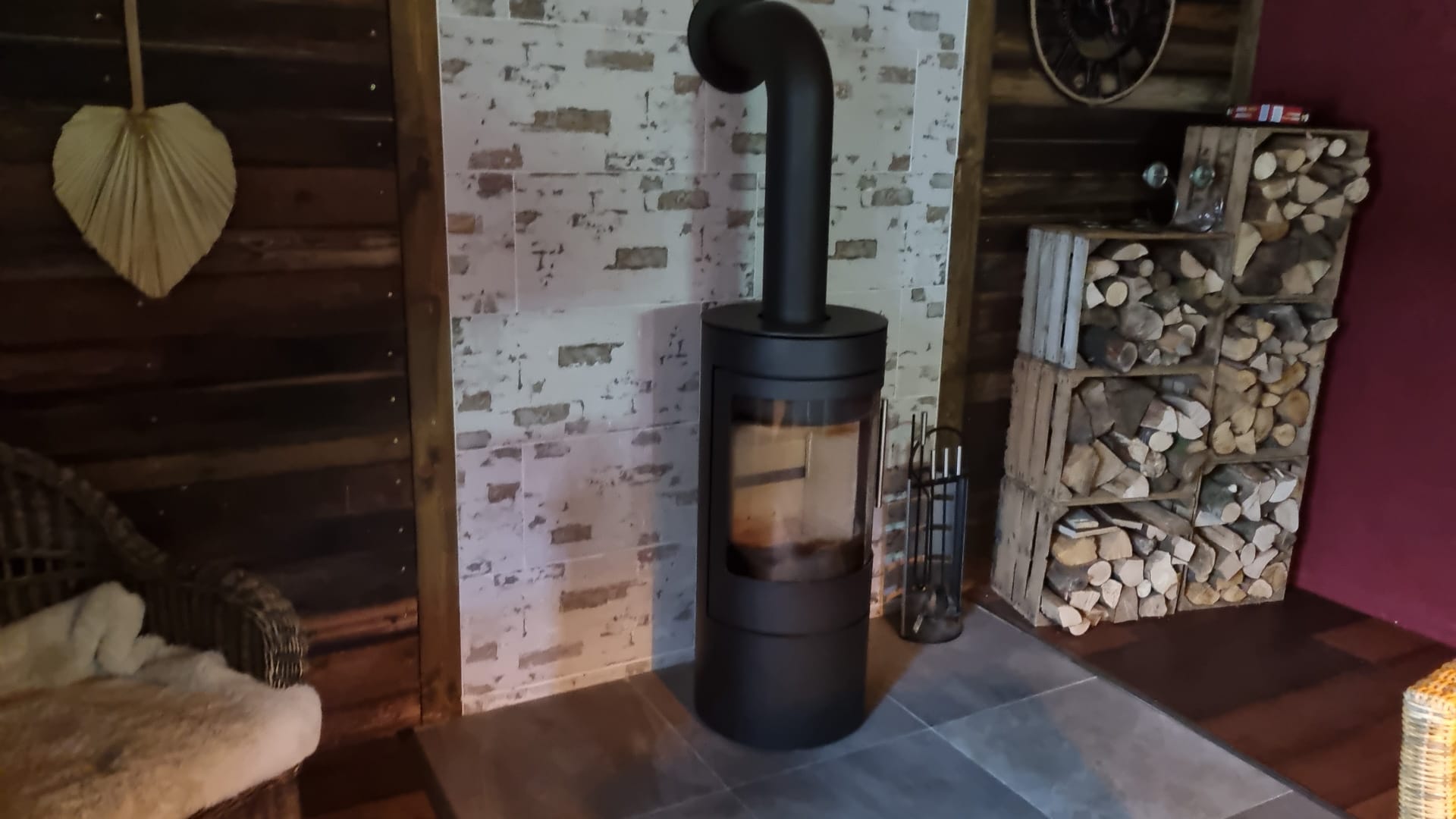 Kamin in der Eventscheune