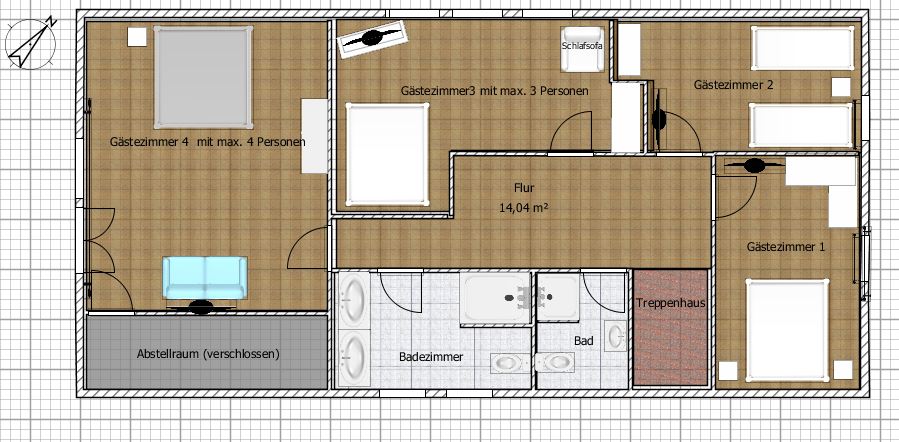 Grundriss Haupthaus oben