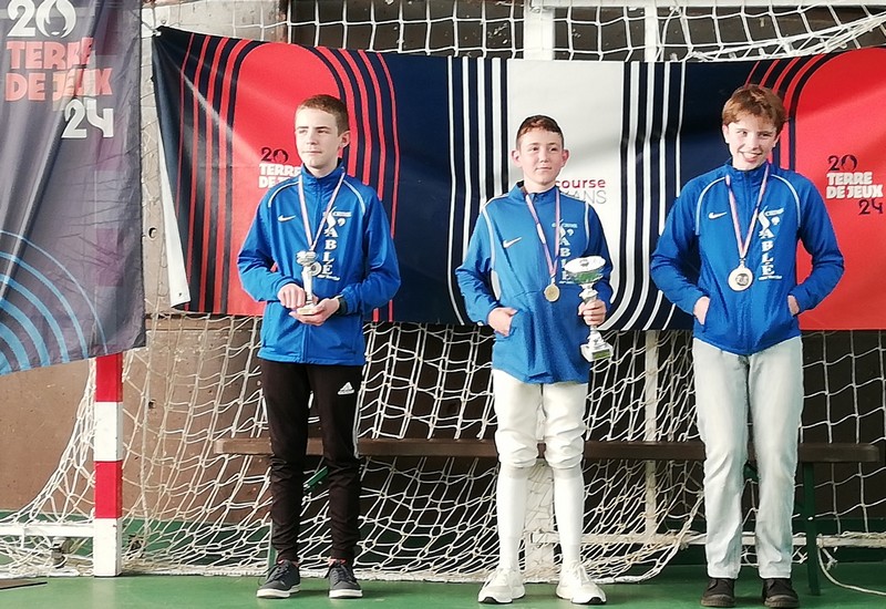 Coupe M15 : 1er Antonin, 2ème Noam et 3ème Angel