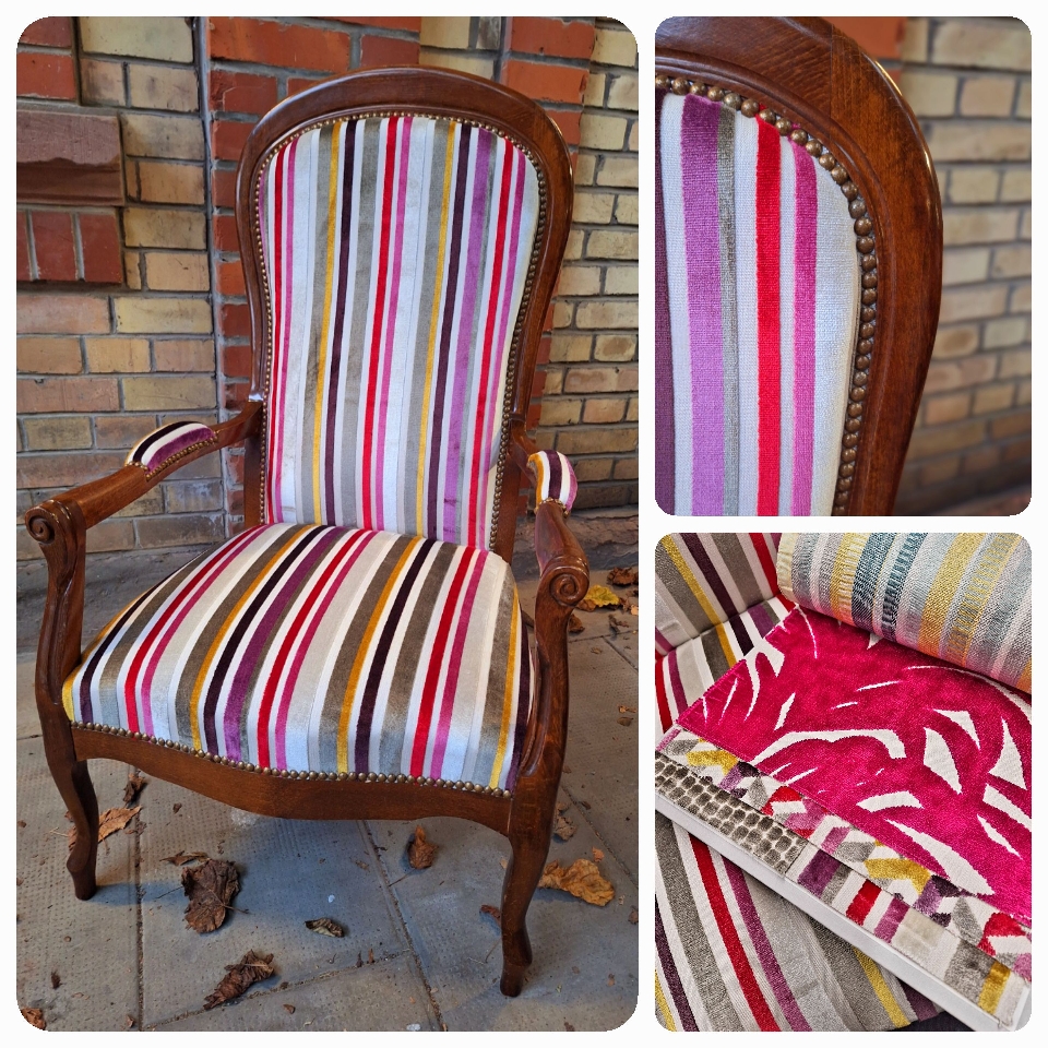 Rénovation d'un fauteuil voltaire. 