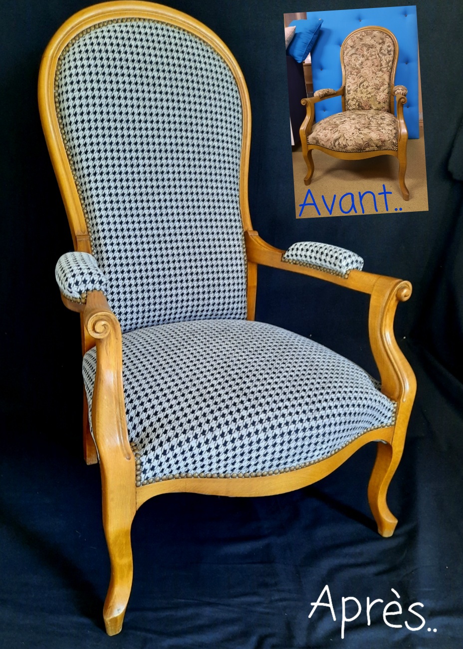 Rénovation d'un fauteuil voltaire. 