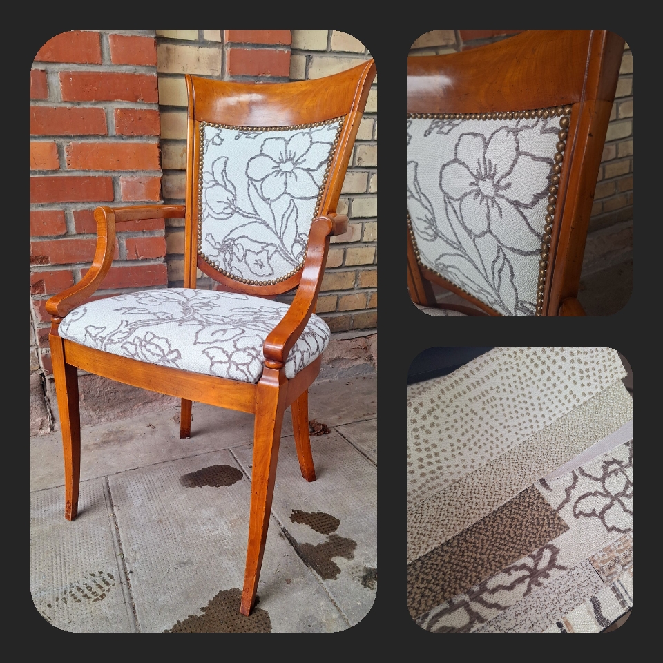 Rénovation d'un fauteuil de bureau. 