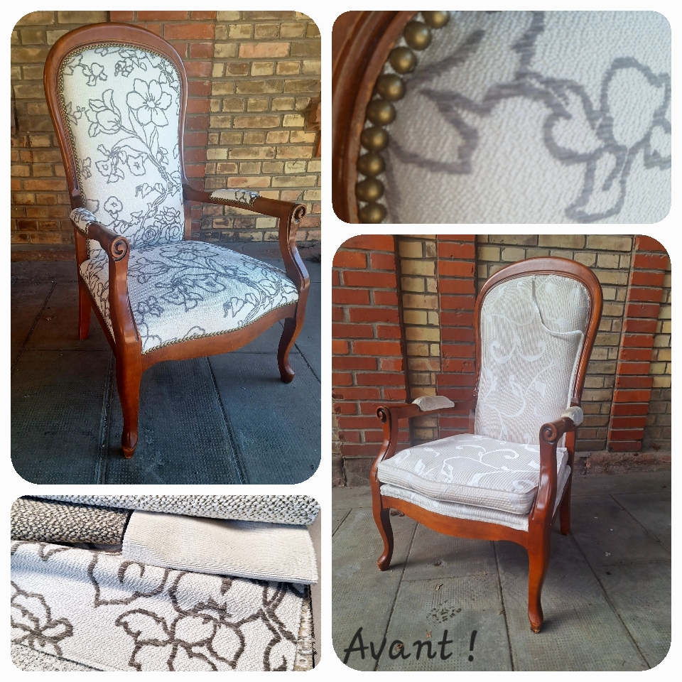 Rénovation d'un fauteuil voltaire. 