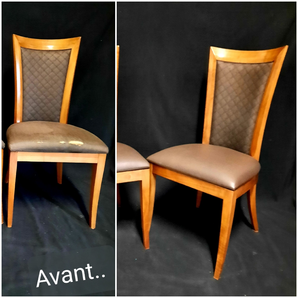 Rénovation de chaises de salle à manger 