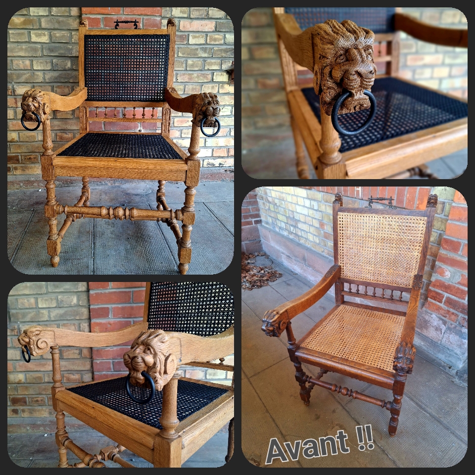 Rénovation d'un fauteuil. 