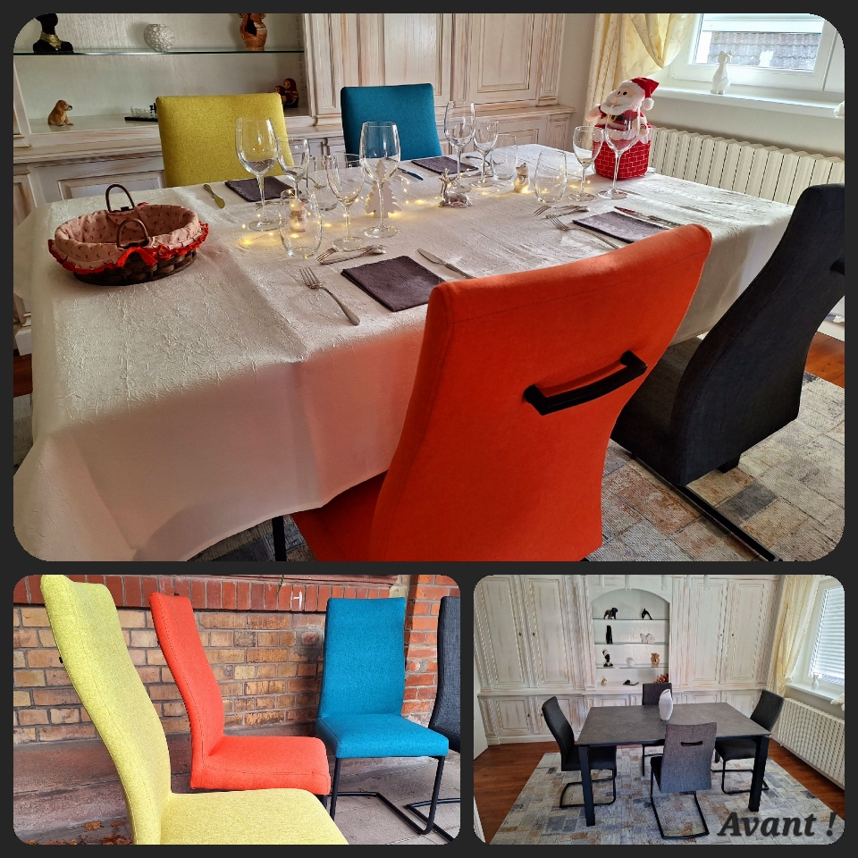 Un nouveau look pour ces chaises de salle à manger. 