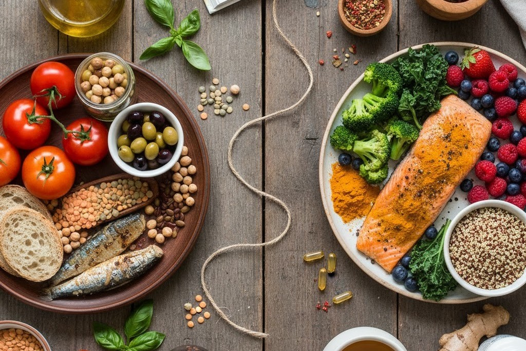 Alimentation anti-inflammatoire vs. Régime méditerranéen : Quelles sont les vraies différences ?