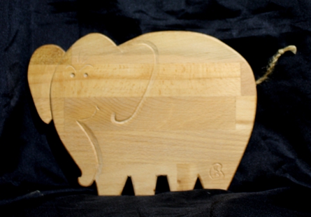  Frühstücksbrett, Elefant, big five, Tiermotiv, Frühstücksbrettchen Buchenholz