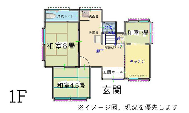 参考資料。実際の配置、構図、レイアウトと多少、異なります。