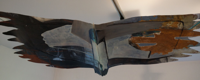 tOG No.04 - Ikarus - Objekt - bearbeitetes Zinkblech - Tina Wohlfarth - ca. 140 x 60 cm