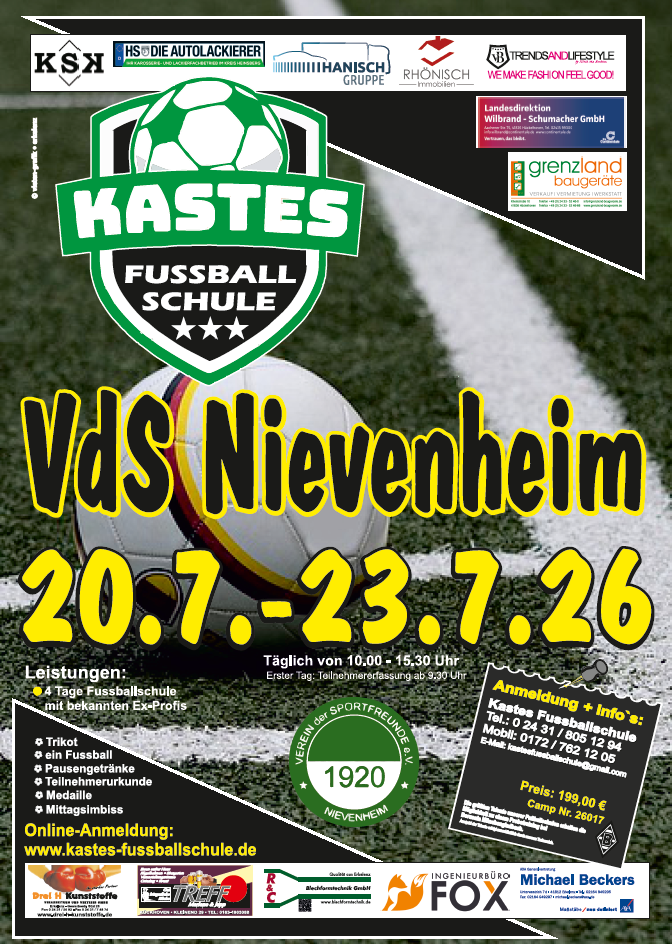 Sommer-Fußballcamp 2026 beim VdS Nievenheim