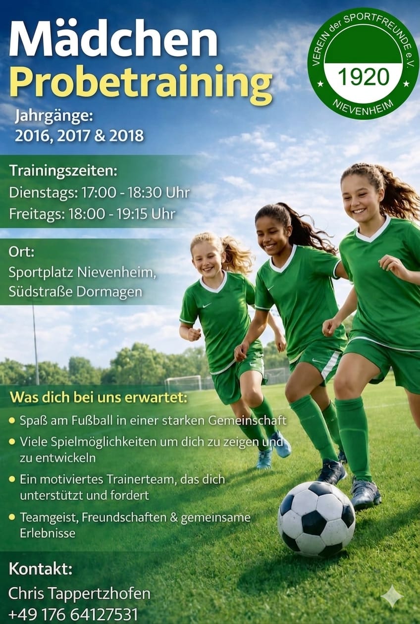 Spielerinnen der Jahrgänge 2016 bis 2018 gesucht