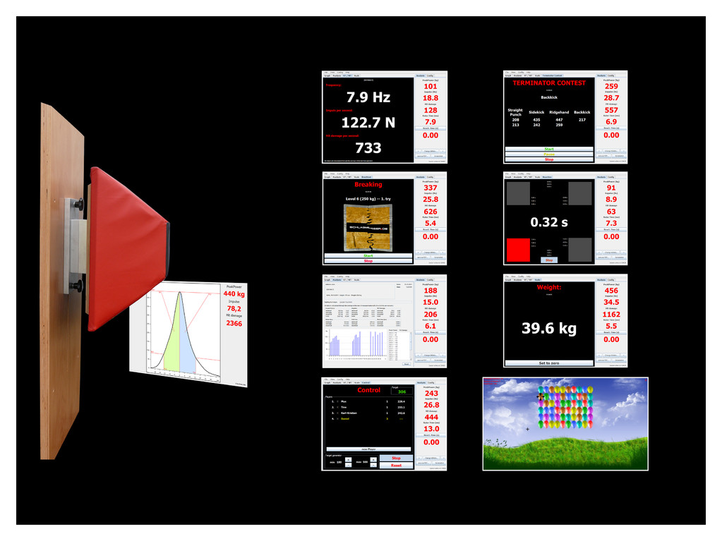 Schlagmesser with selected software screenshots