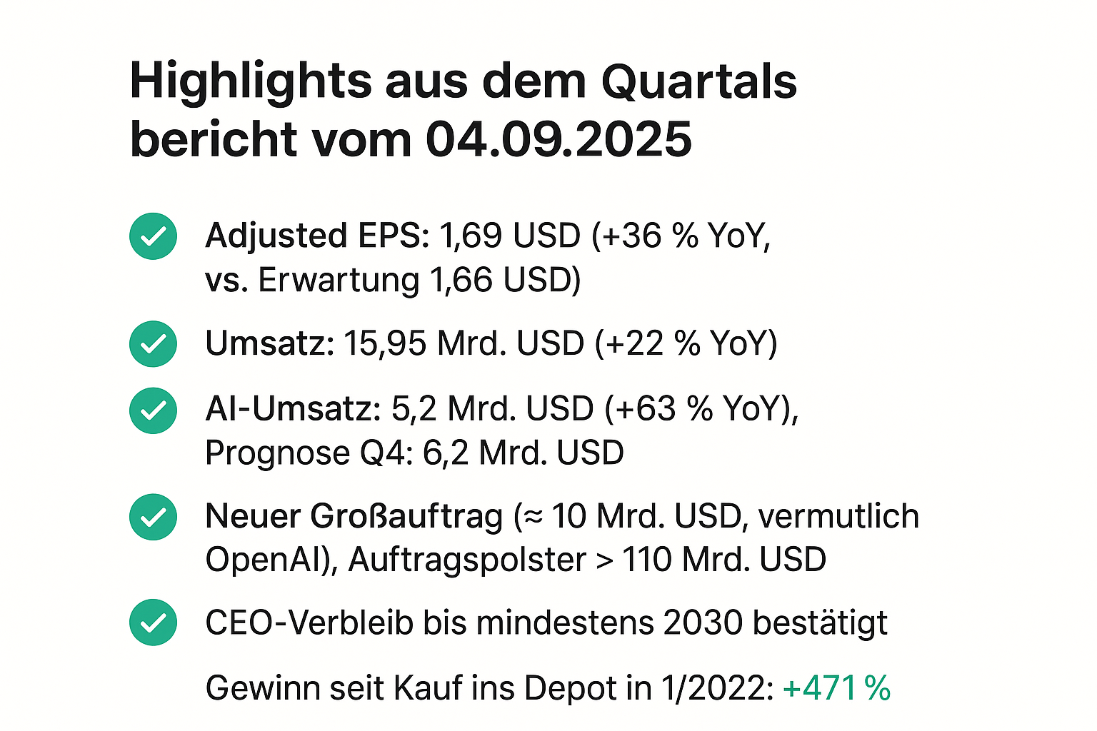 Depotaktie Broadcom mit starken Zahlen