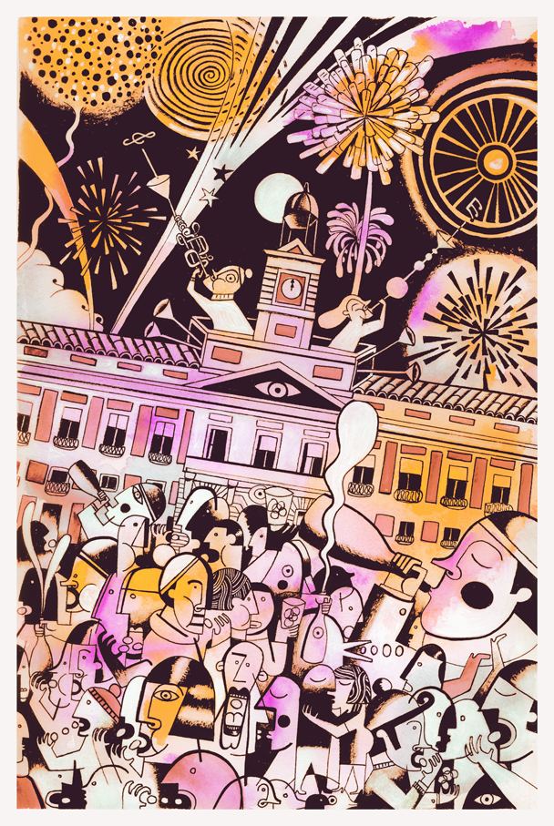 año nuevo en la puerta del sol