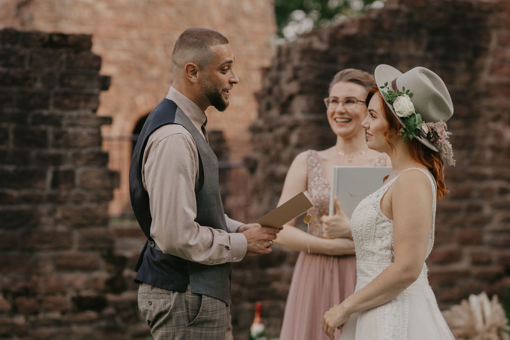Romantic Elopement to Germany - A Boho Elopement Wedding in a Monastery in Heidelberg