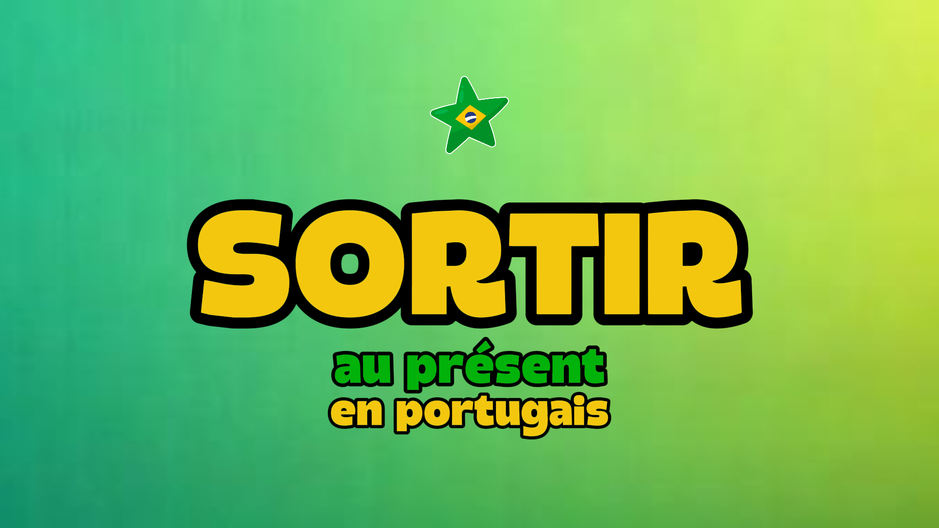 Le verbe SORTIR au présent en portugais