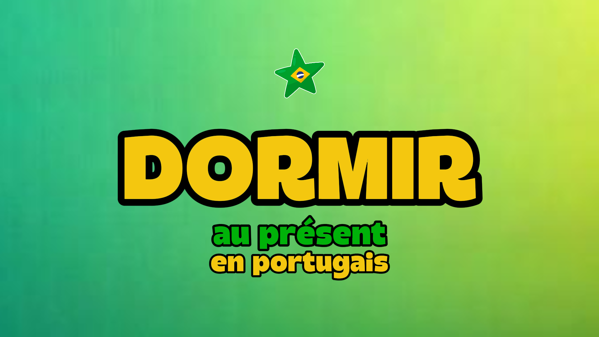 Le verbe DORMIR au présent en portugais
