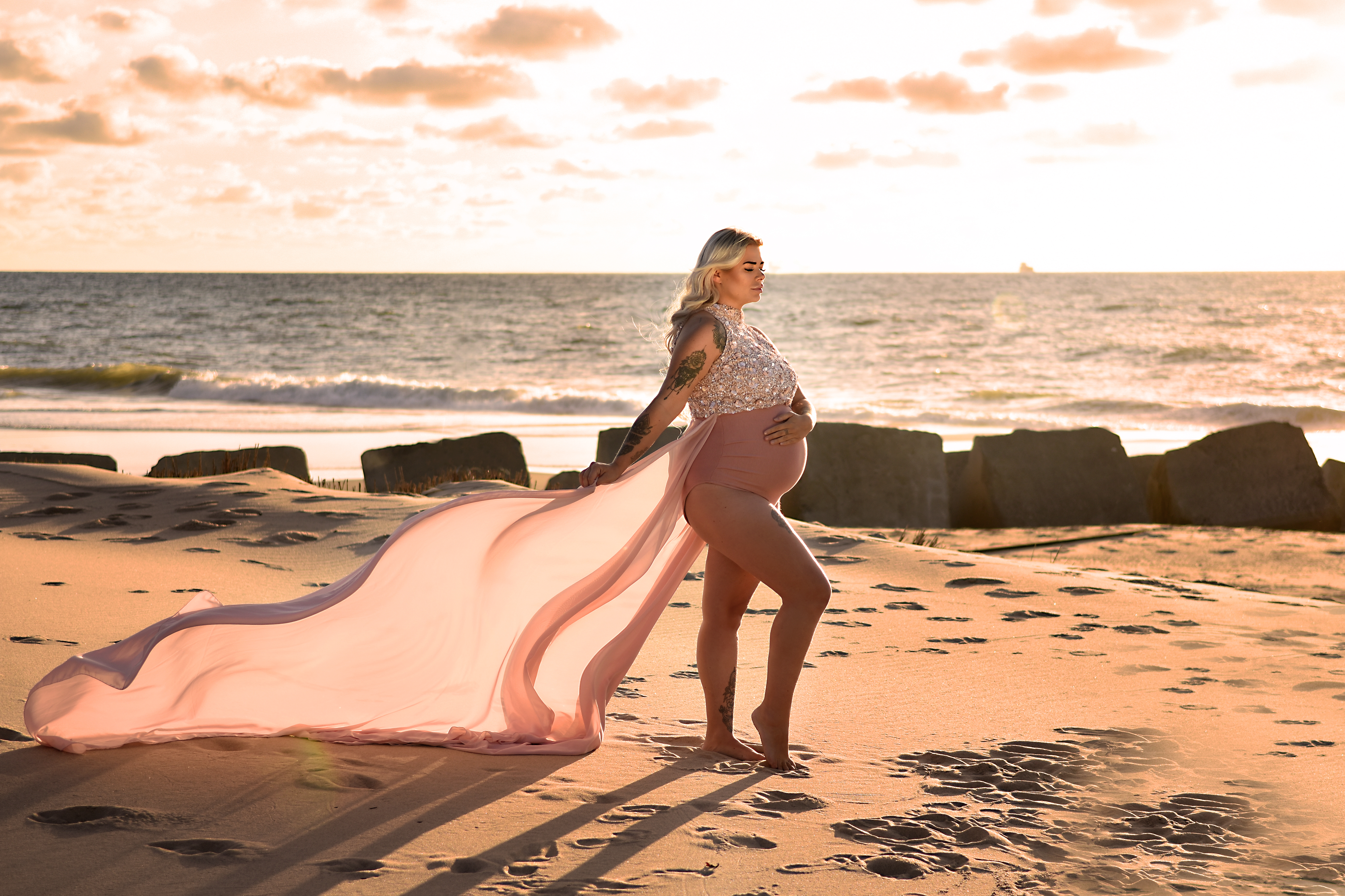 zwangerschapsshoot goldenhour locatie