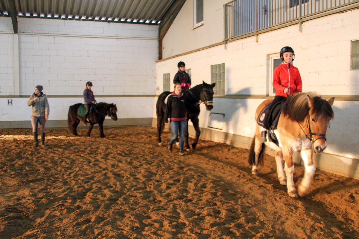 Abteilungsreiten in der Wintersonne