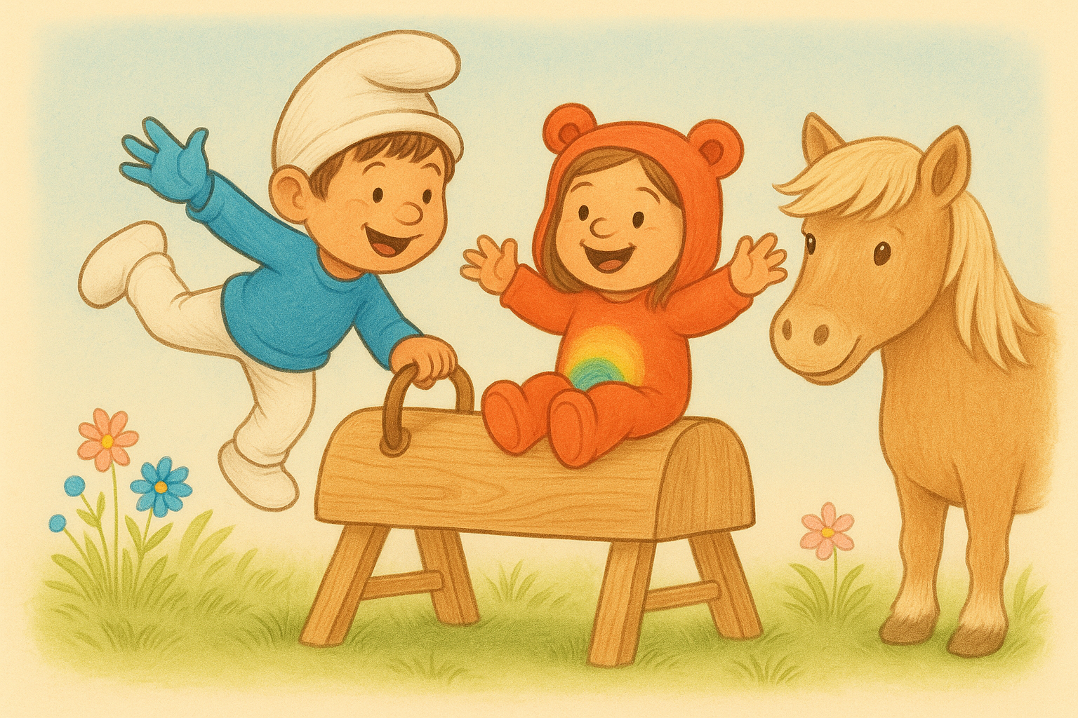 Voltigierkurse für kleine Pferdefans