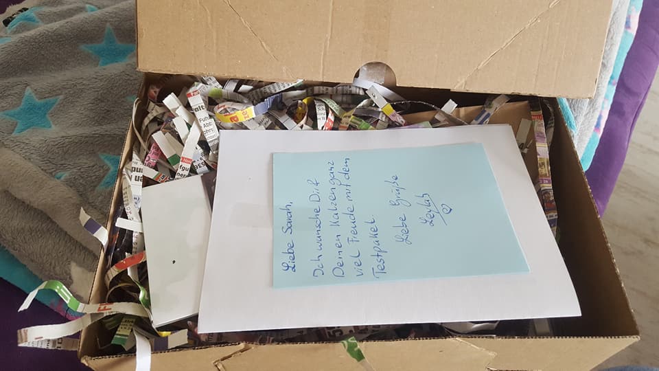 Jedes Paket bekommt von mir eine persönliche Nachricht.