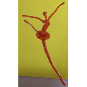 Artist: Roger Hose | "Ourania Ballerina" | 2013 | Cedar Saw Dust, Pigments and French Polish | Signed and Dated | H:420 x W:320 x D:520mm | Price: $1,190.00