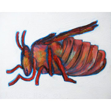 Artist: Roger Hose | "Feeling Comfortable Bumblebee ette" | 2008 | Oil on Canvas | H:250 x W:300mm | Price: $250.00 