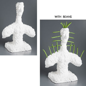 Artist: Roger Hose | "Self Portrait" | 2010 | Polystyrene, Concrete, Grass and Beans | H:575 x W:430 X D:255mm | Price: $350.00