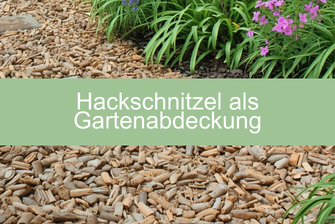 Hackschnitzel als Gartenabdeckung