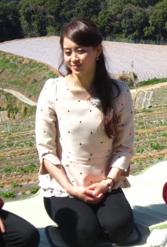 田中理恵さん　体操オリンピック選手　　　　おかわり日本取材で来場