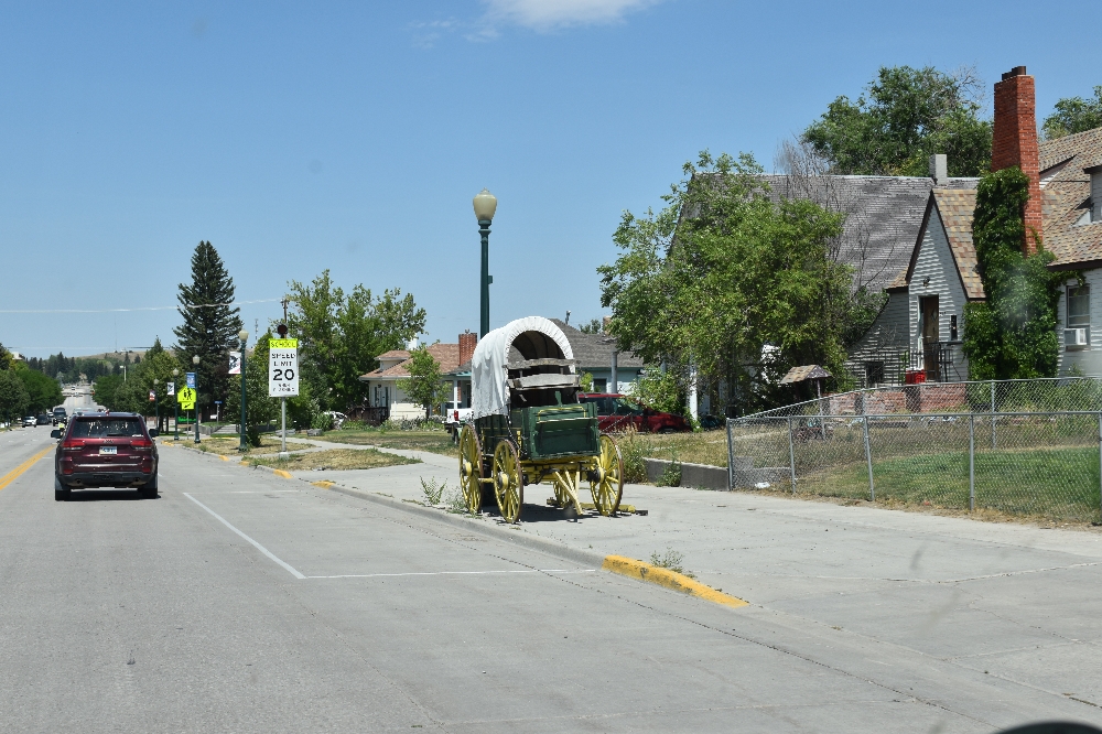 Alte Wagons welche damals den Oregon Trail befuhren