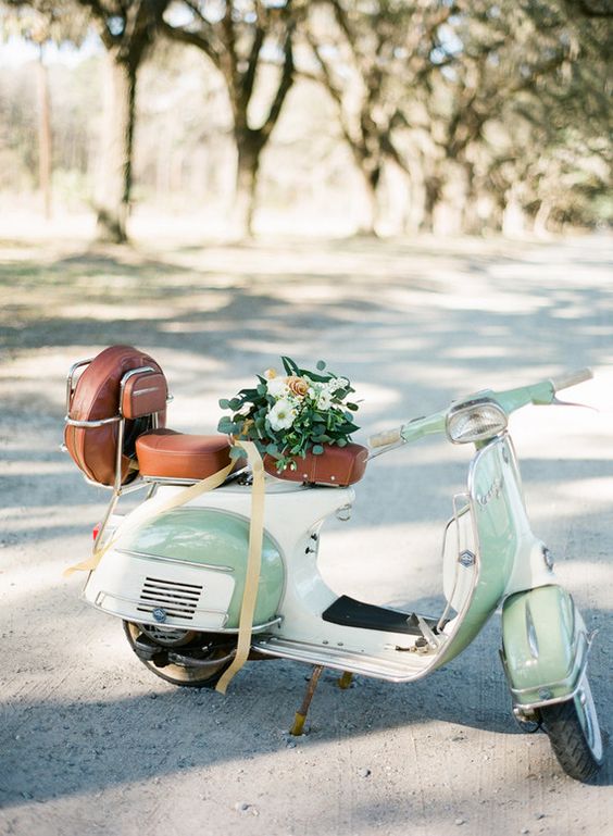 Scooter pour un mariage original