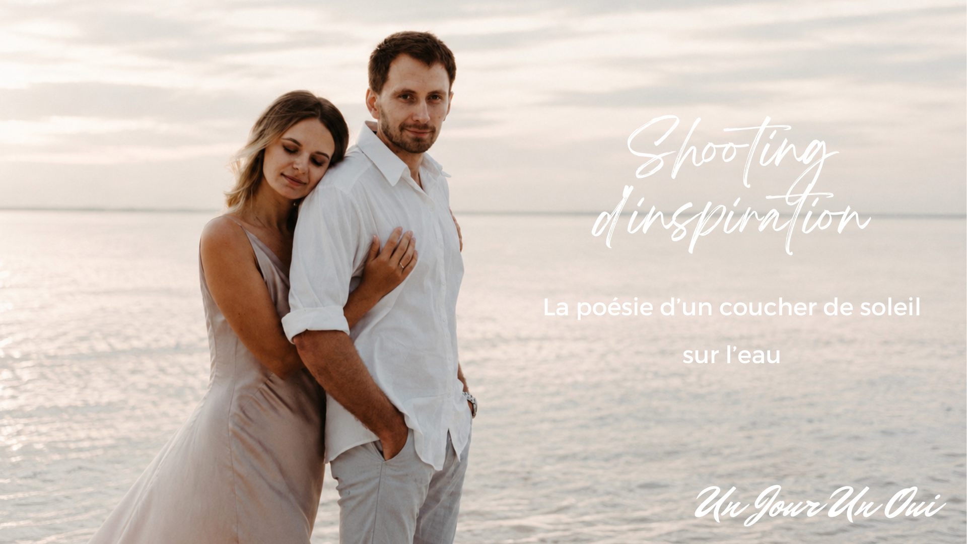 Shooting Inspiration Mariage : La poésie d’un coucher de soleil sur l’eau - Crédit photo : Olga Solo