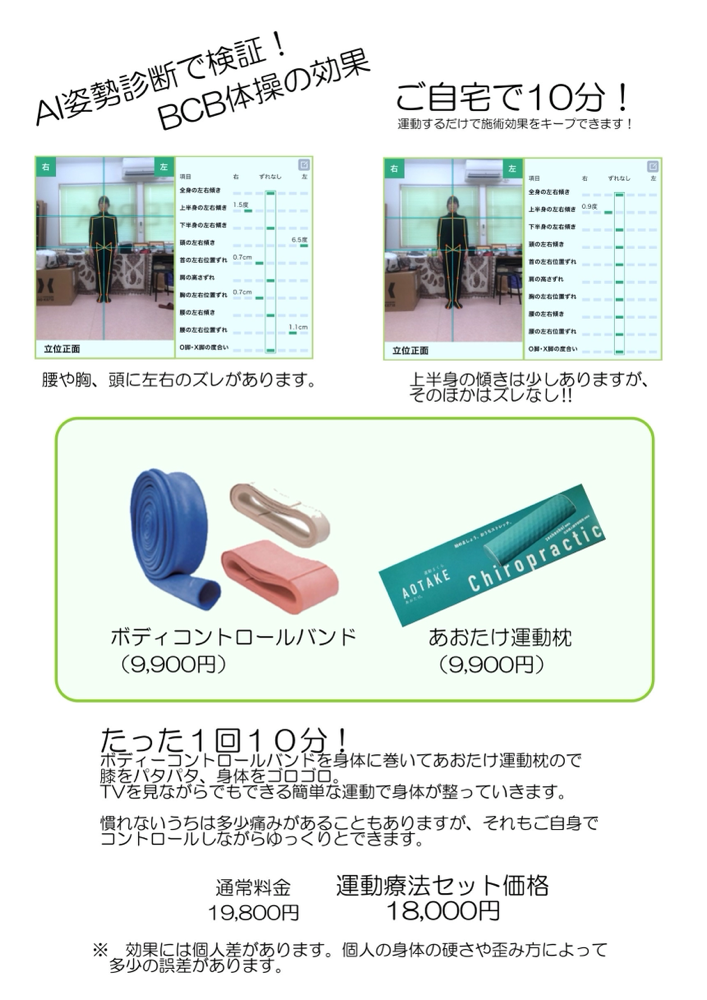 AI姿勢診断を使い、物理療法での身体の変化をチェック!♡