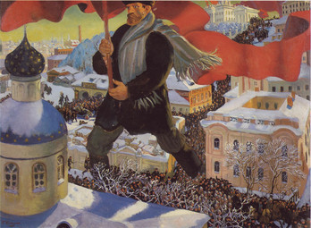 Boris Kustodijew, Der Bolschewik, 1920