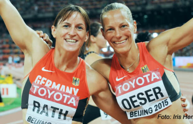 Claudia Rath und Jennifer Oeser hatten in Peking allen Grund, sich zu freuen. (Foto: Iris Hensel)