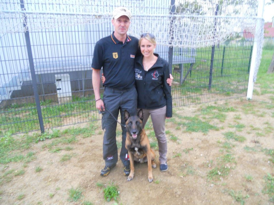 Thomas Groß mit Sporhund Arek vom Hessenauer Kreuz und ich