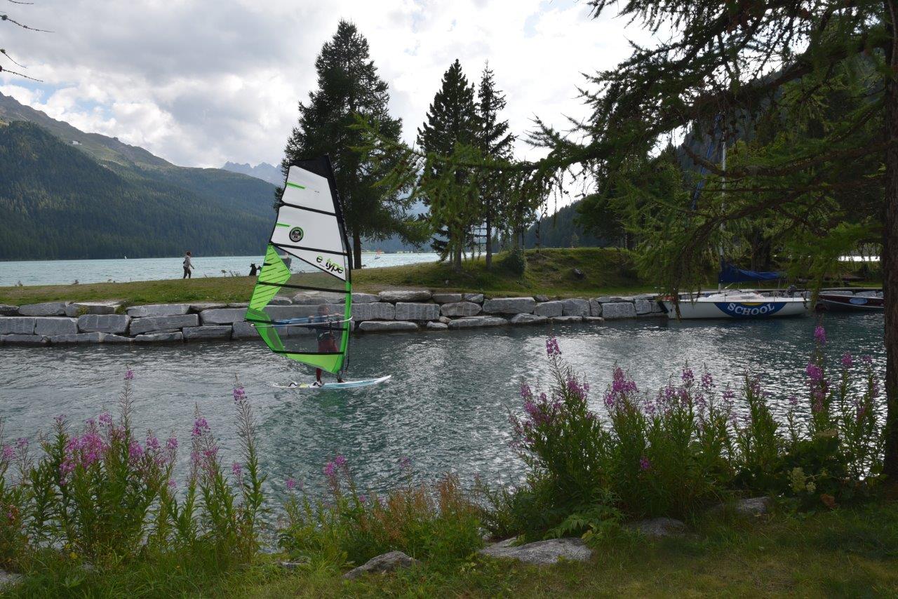 Windsurfschule am Silvaplanersee