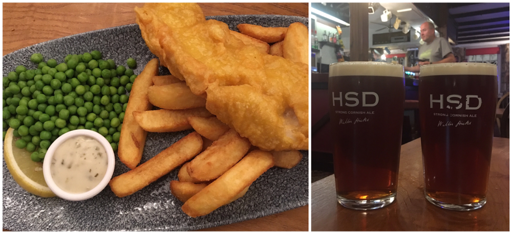 Fish & Chips and Strong Cornish Ale