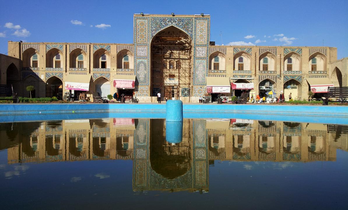 Karawanserei-Spiegelung in Yazd im Iran (Persien)