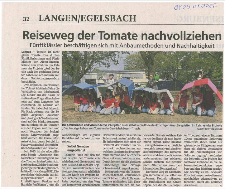 Unser Tomatenprojekt in Jg. 5 - OP 30.04.2025