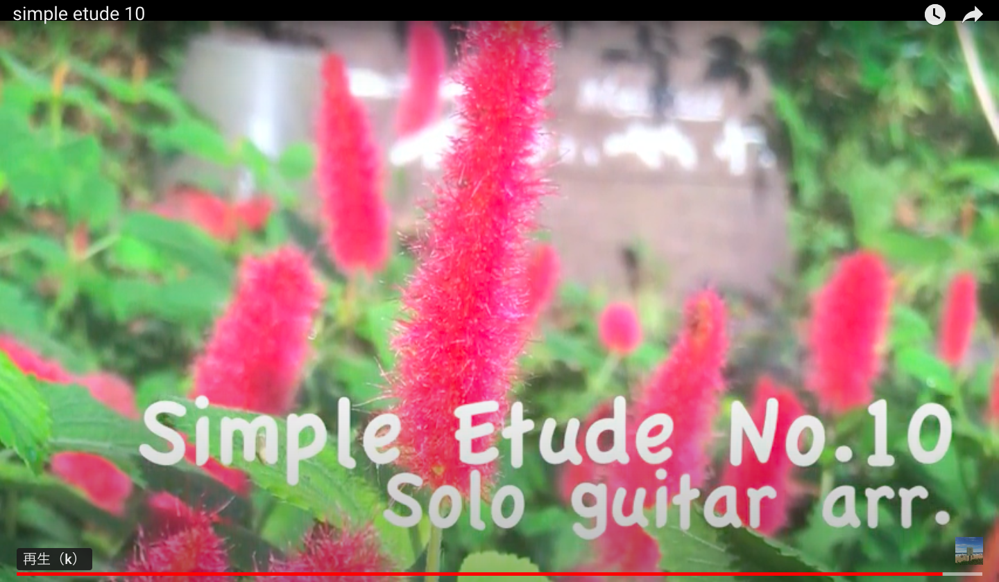 Simple Etude No10 solo guitar