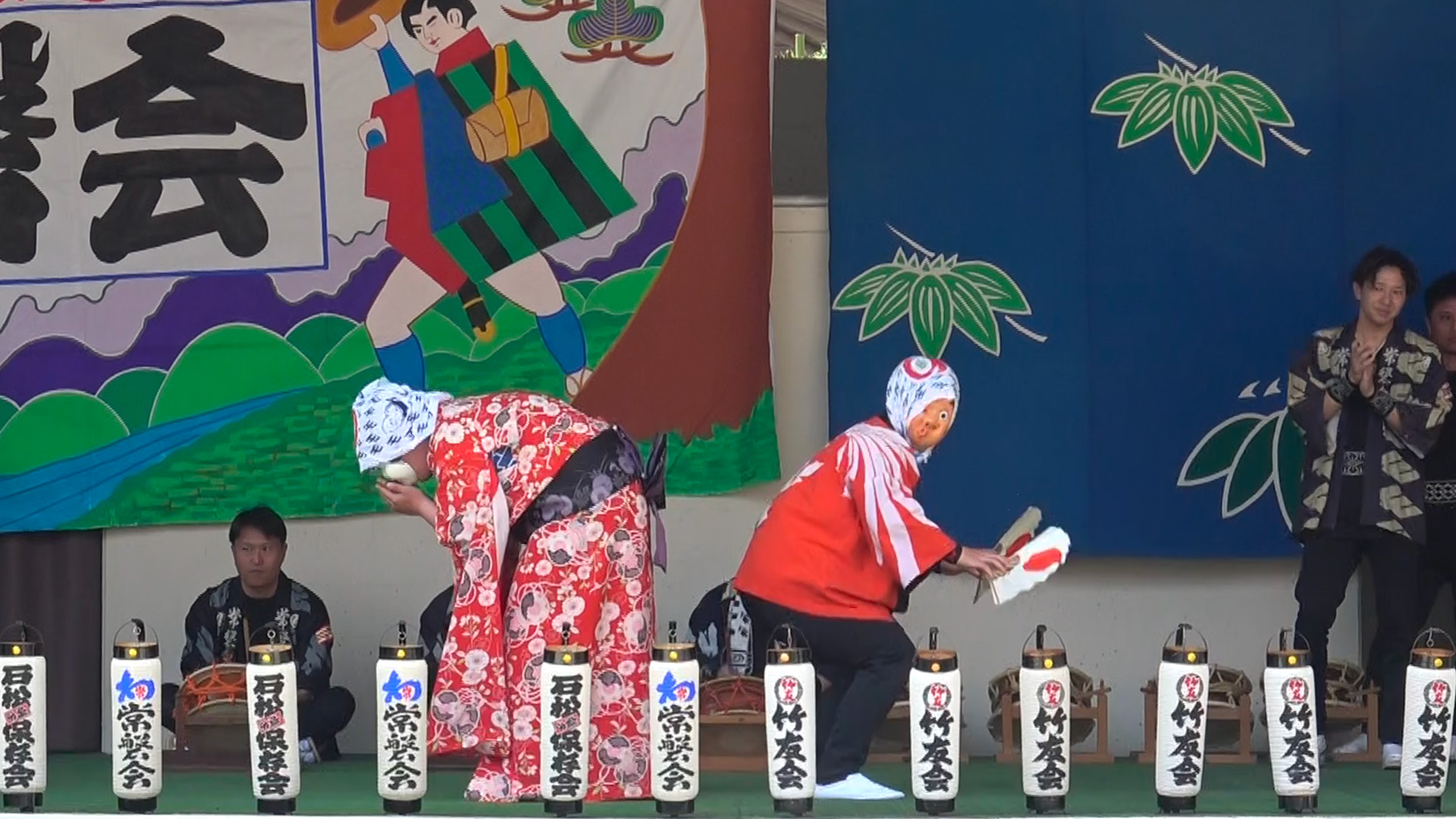 常磐会お囃子と「藤間流」手古舞の披露「屋台下」